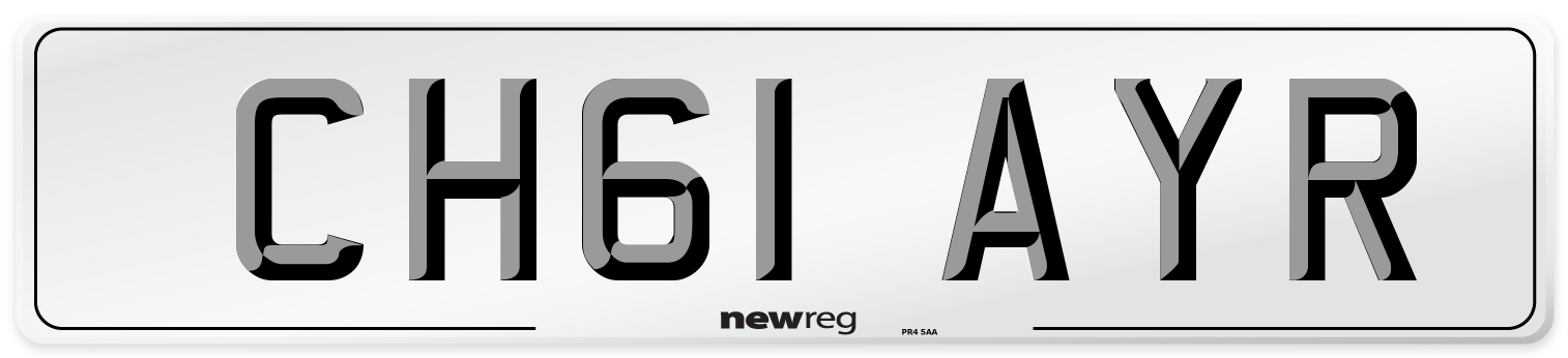 CH61 AYR Number Plate from New Reg